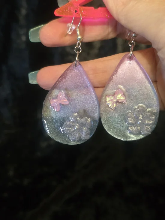 Handmade Colorful Resin Earrings - 3/$12 - Picture 7 of 13